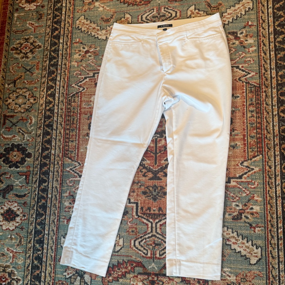 Chaps White stretchCotton ankle Pants size 16